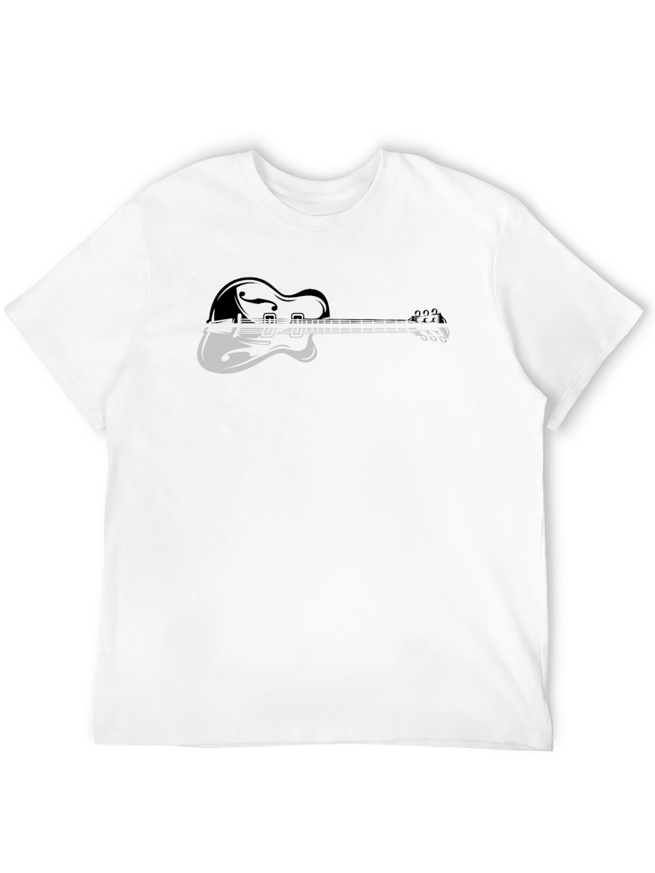Guitar Silhouette Graphic Tee - Stylish Musicians T-Shirt