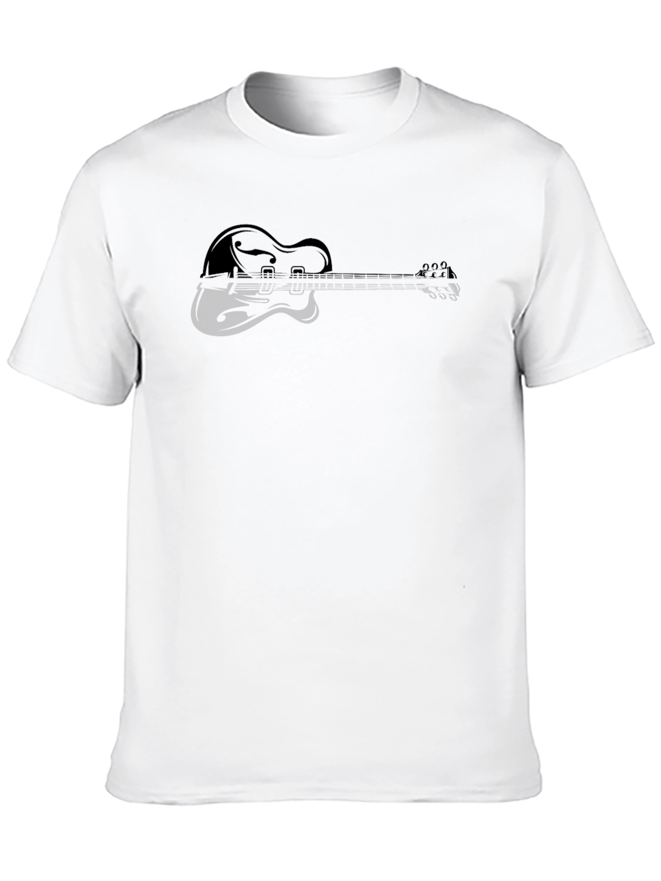 Guitar Silhouette Graphic Tee - Stylish Musicians T-Shirt