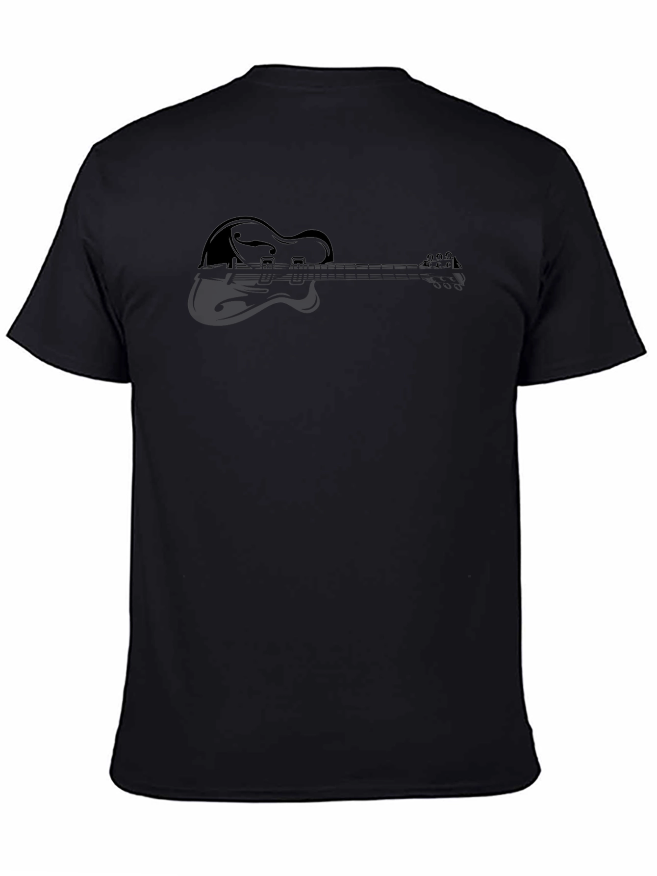 Guitar Silhouette Graphic Tee - Stylish Musicians T-Shirt