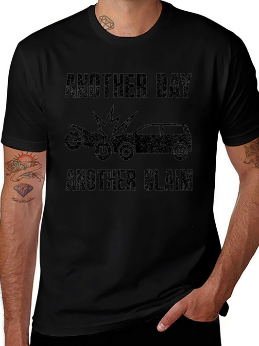 Another Day Another Claim T-Shirt - Motorcycle Car Crash Tee
