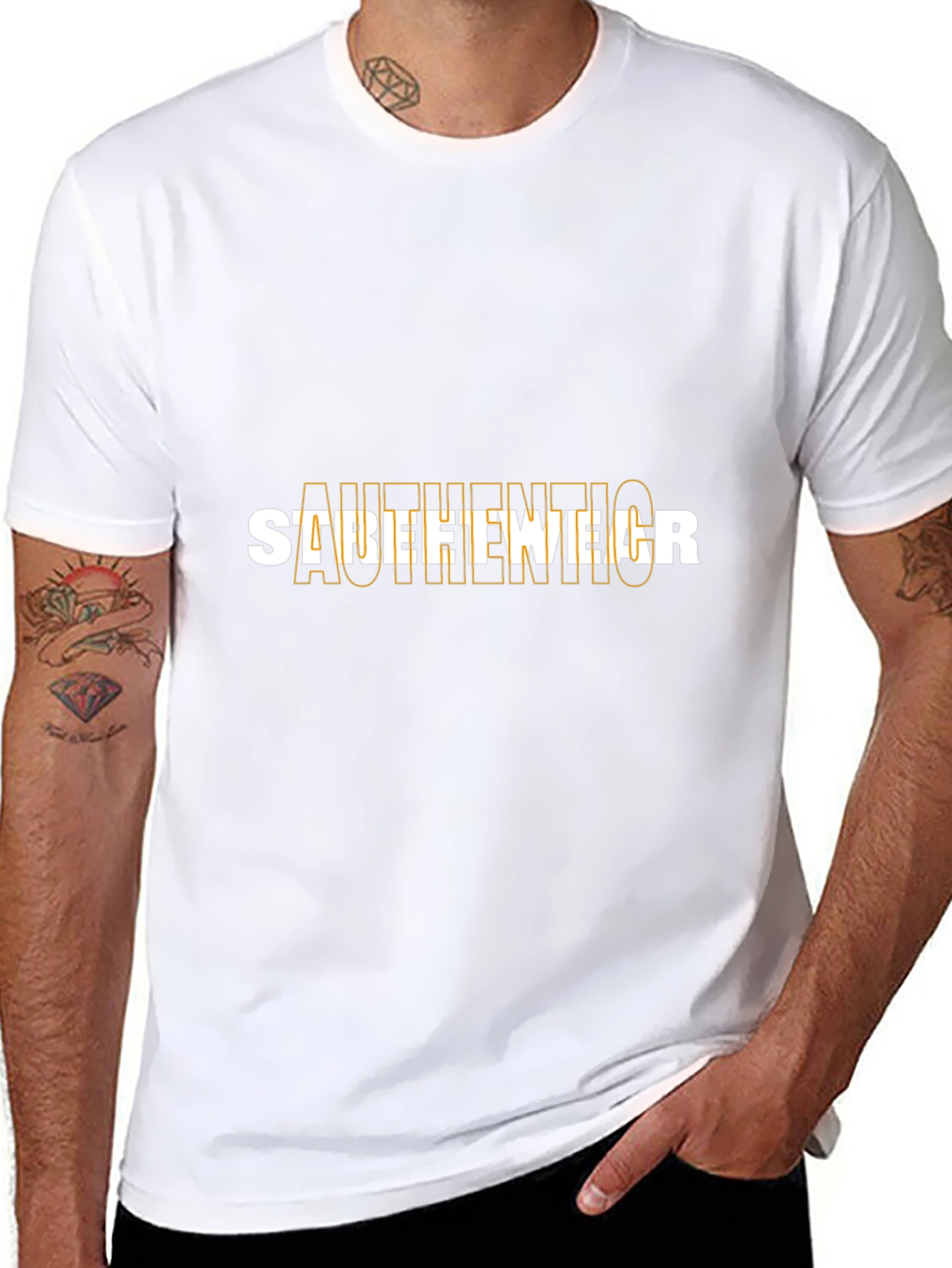 Authentic Streetwear Black Graphic T-Shirt