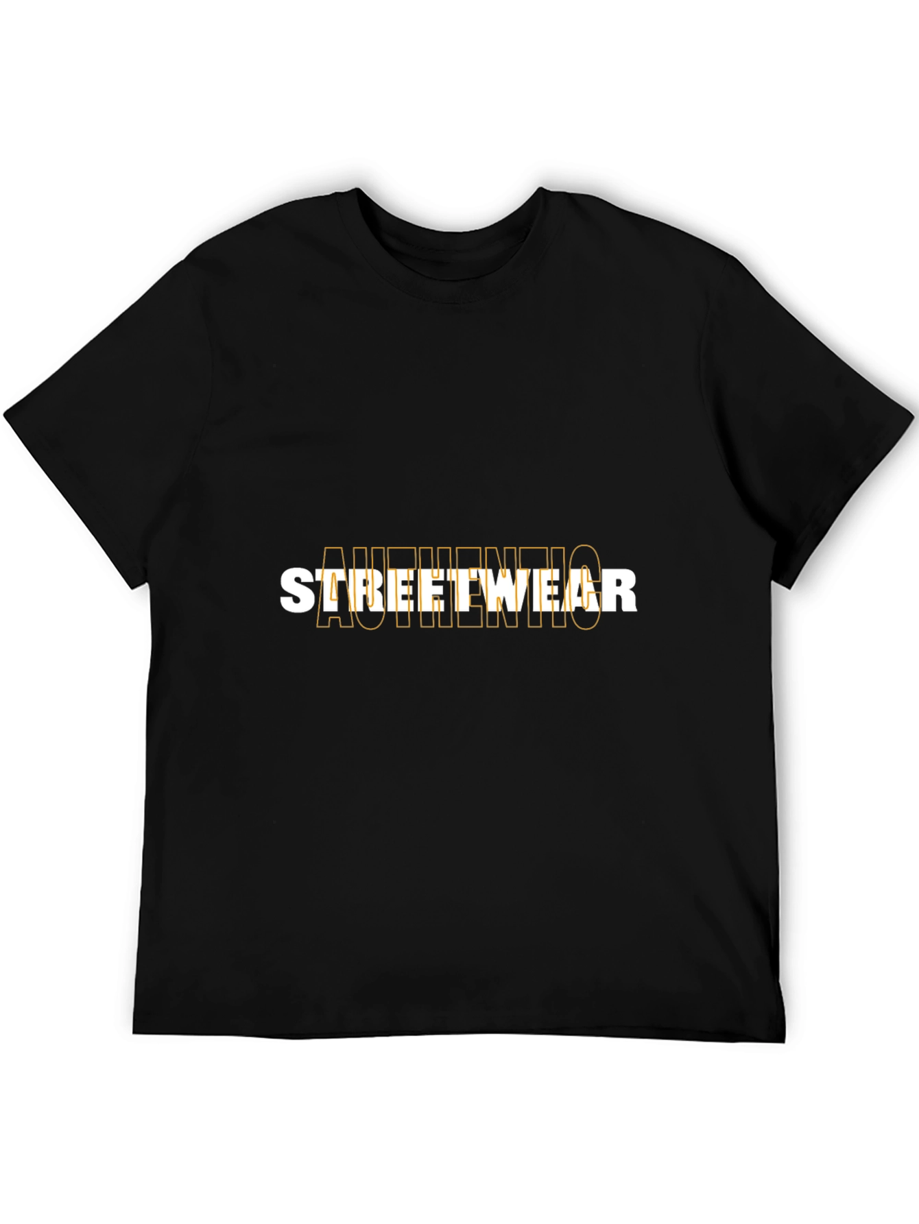 Authentic Streetwear Black Graphic T-Shirt