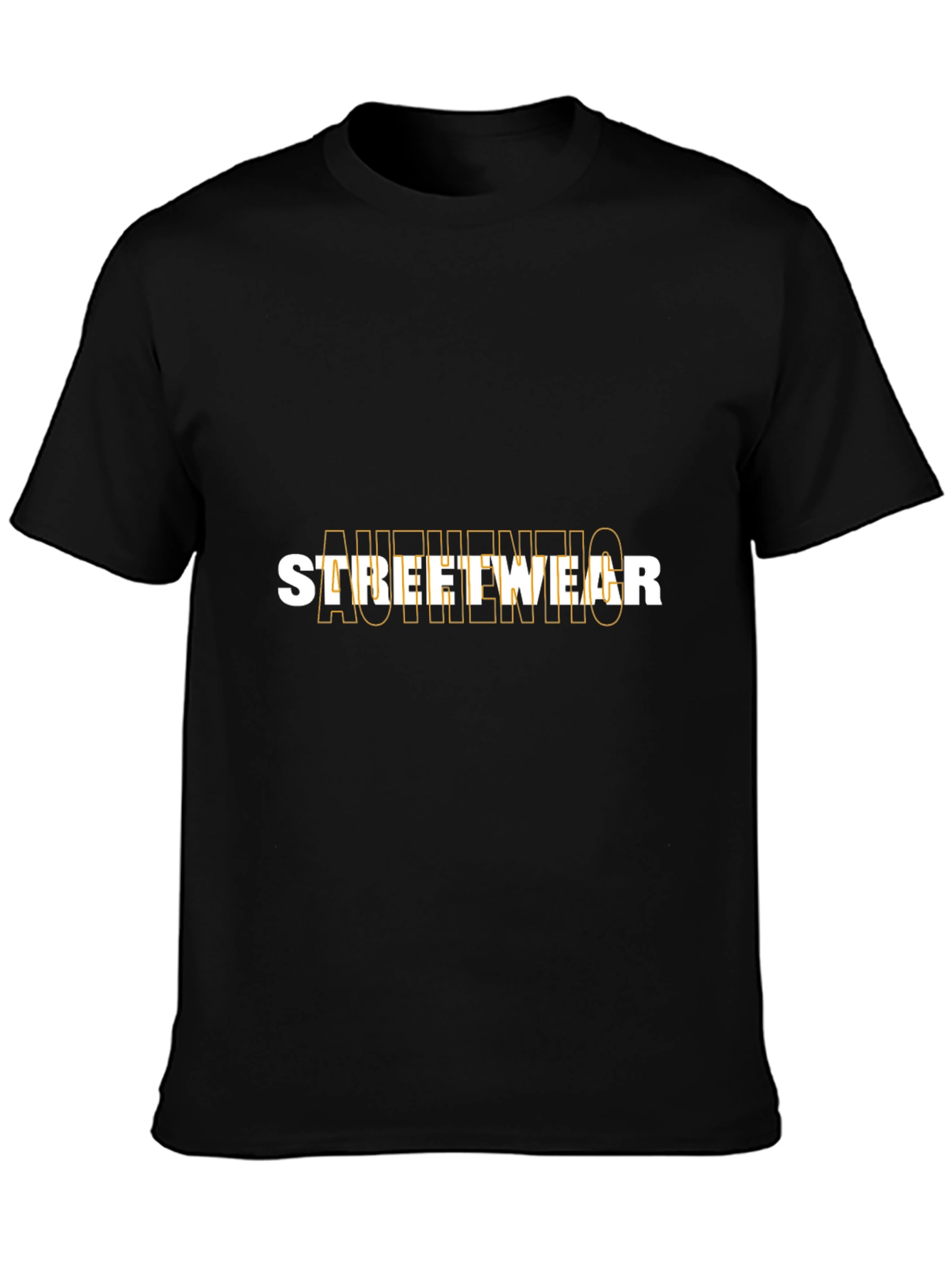 Authentic Streetwear Black Graphic T-Shirt