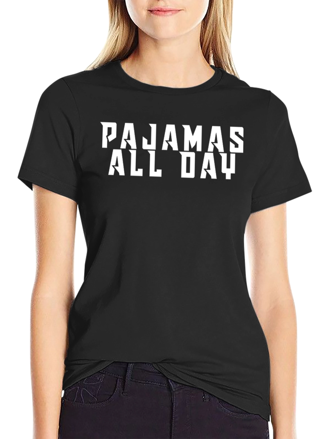 Pajamas All Day Black T-Shirt