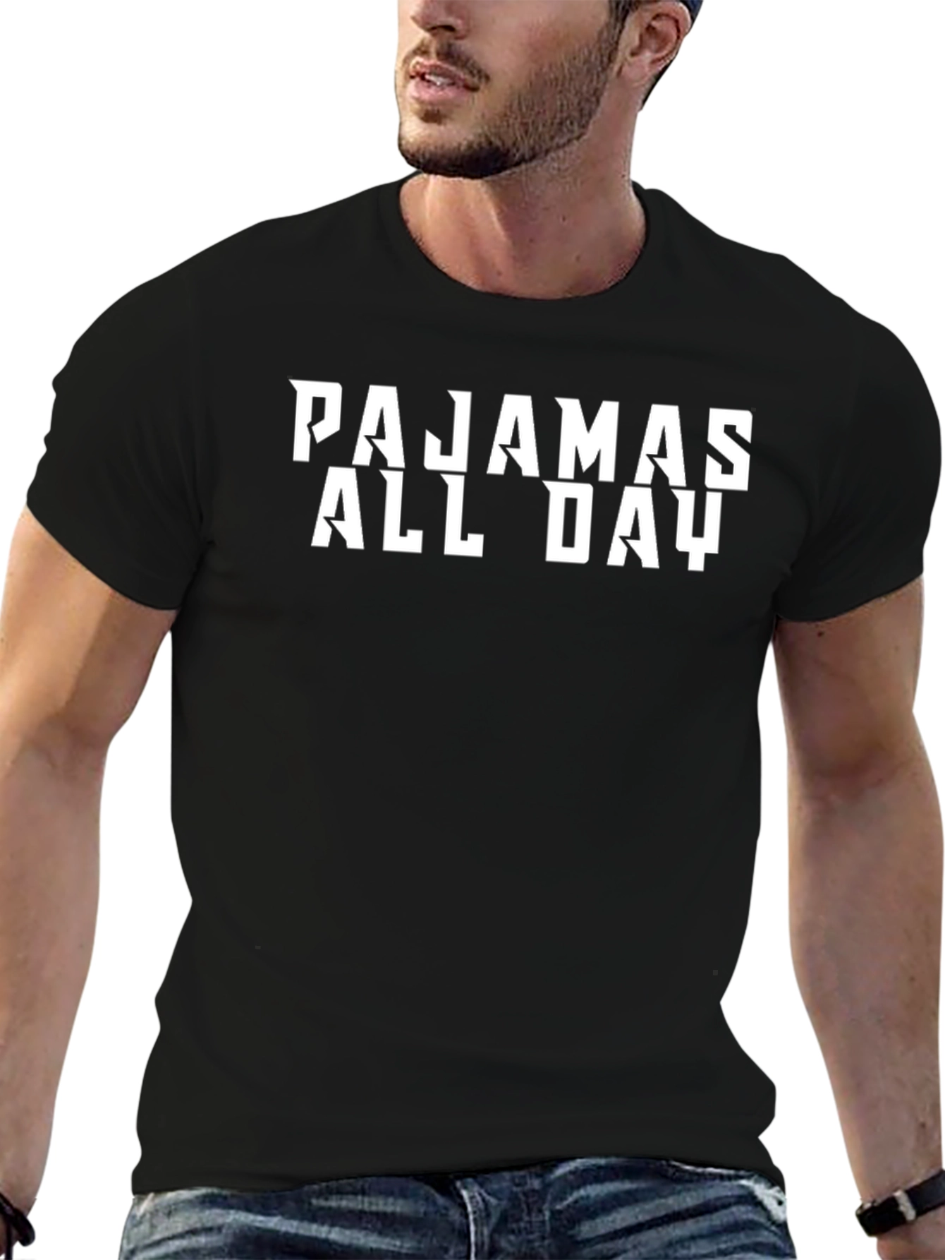 Pajamas All Day Black T-Shirt