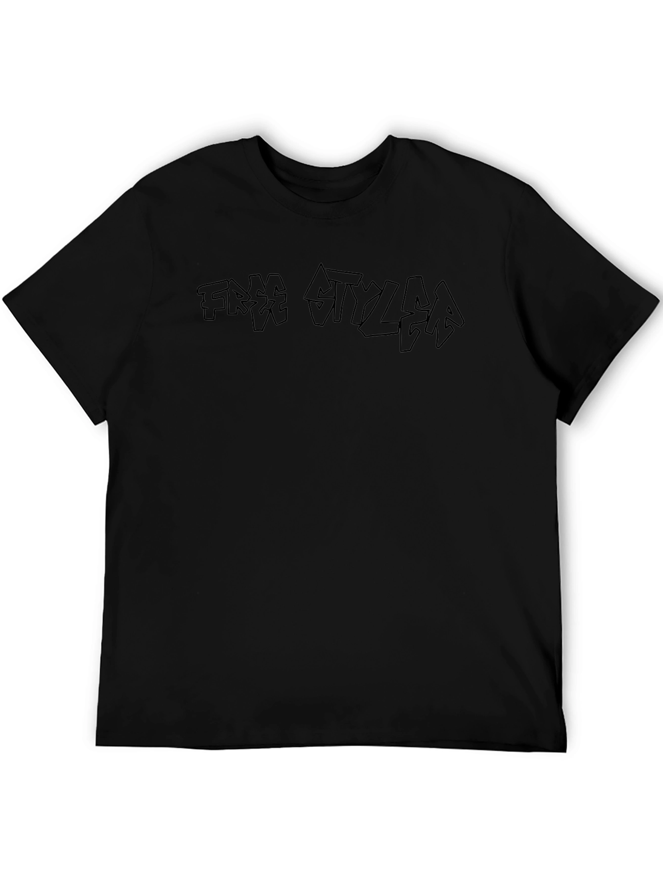 Free Styler Black T-Shirt Mens Casual Wear