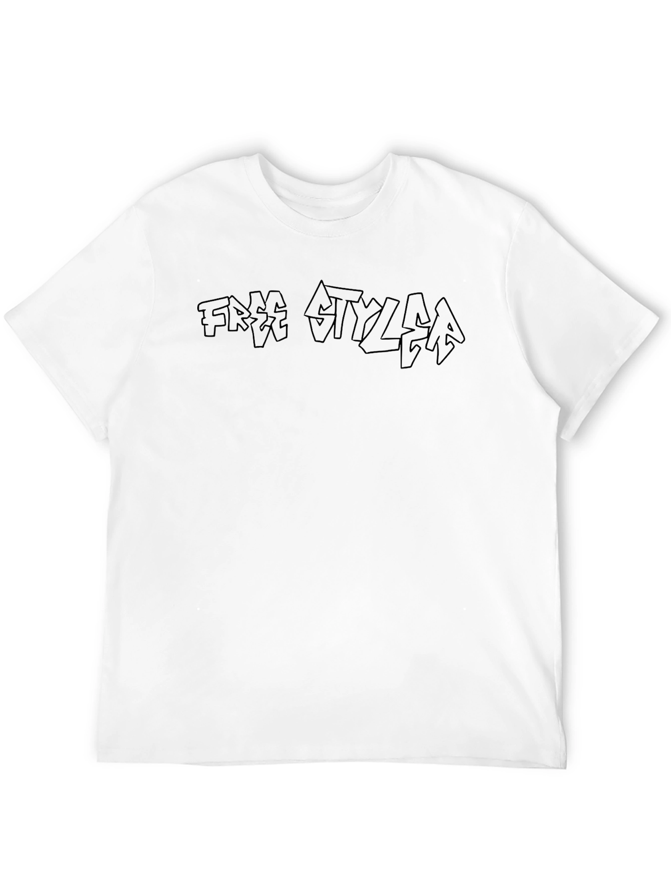 Free Styler Black T-Shirt Mens Casual Wear