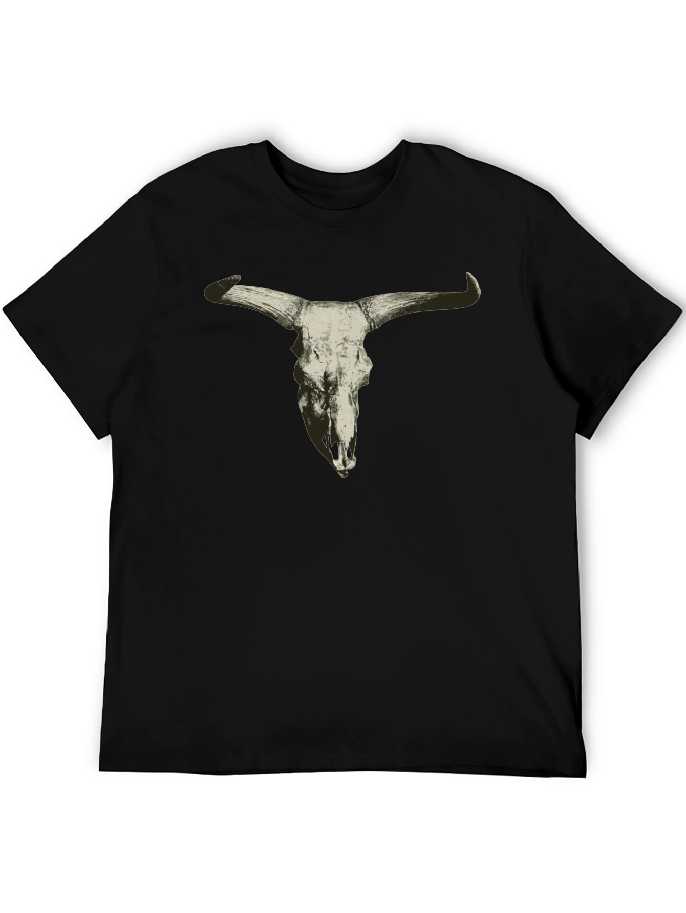 Cow Skull Graphic Tee - Mens Black T-Shirt