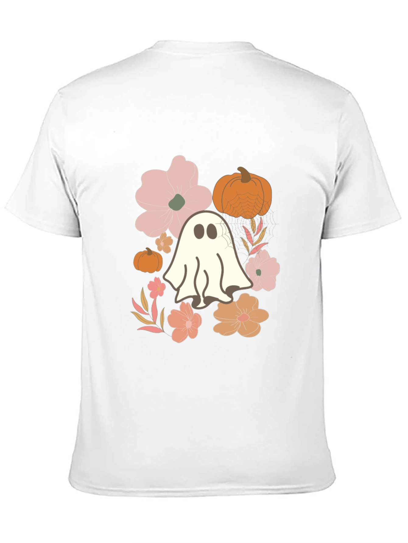 Halloween Ghost & Floral T-Shirt