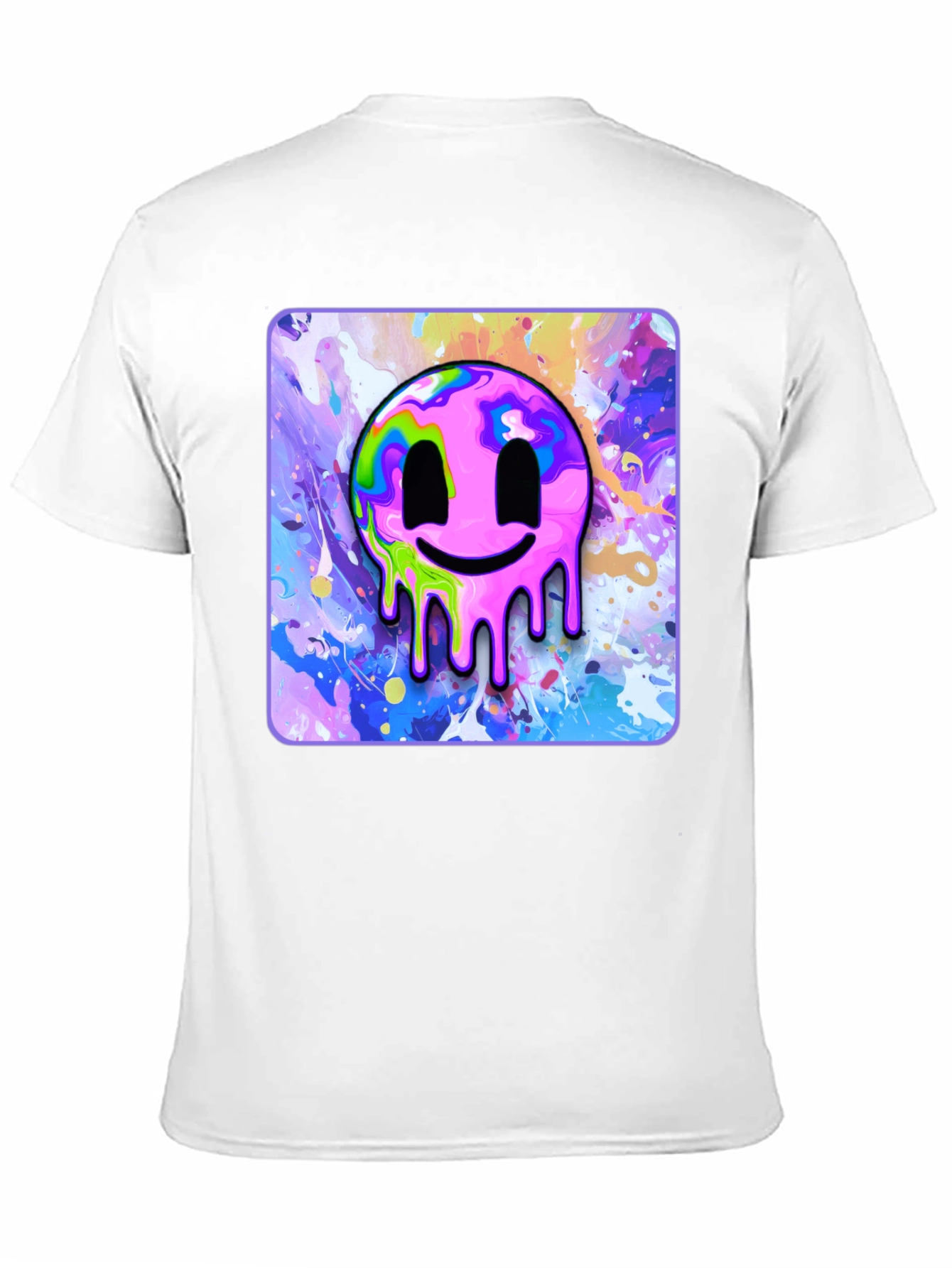 Melting Smiley Graphic Tee - Modern Art T-Shirt