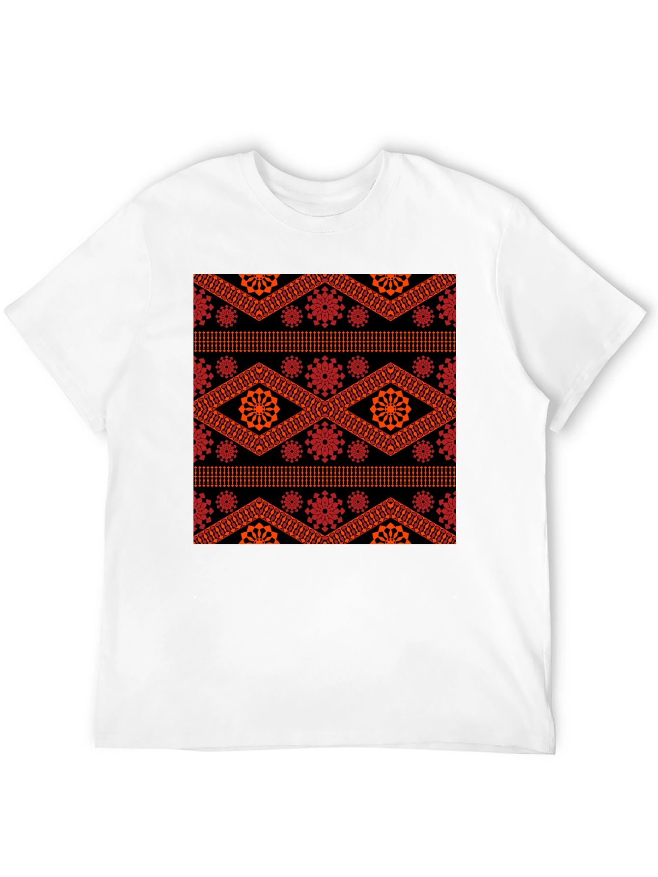Patterned Black T-Shirt