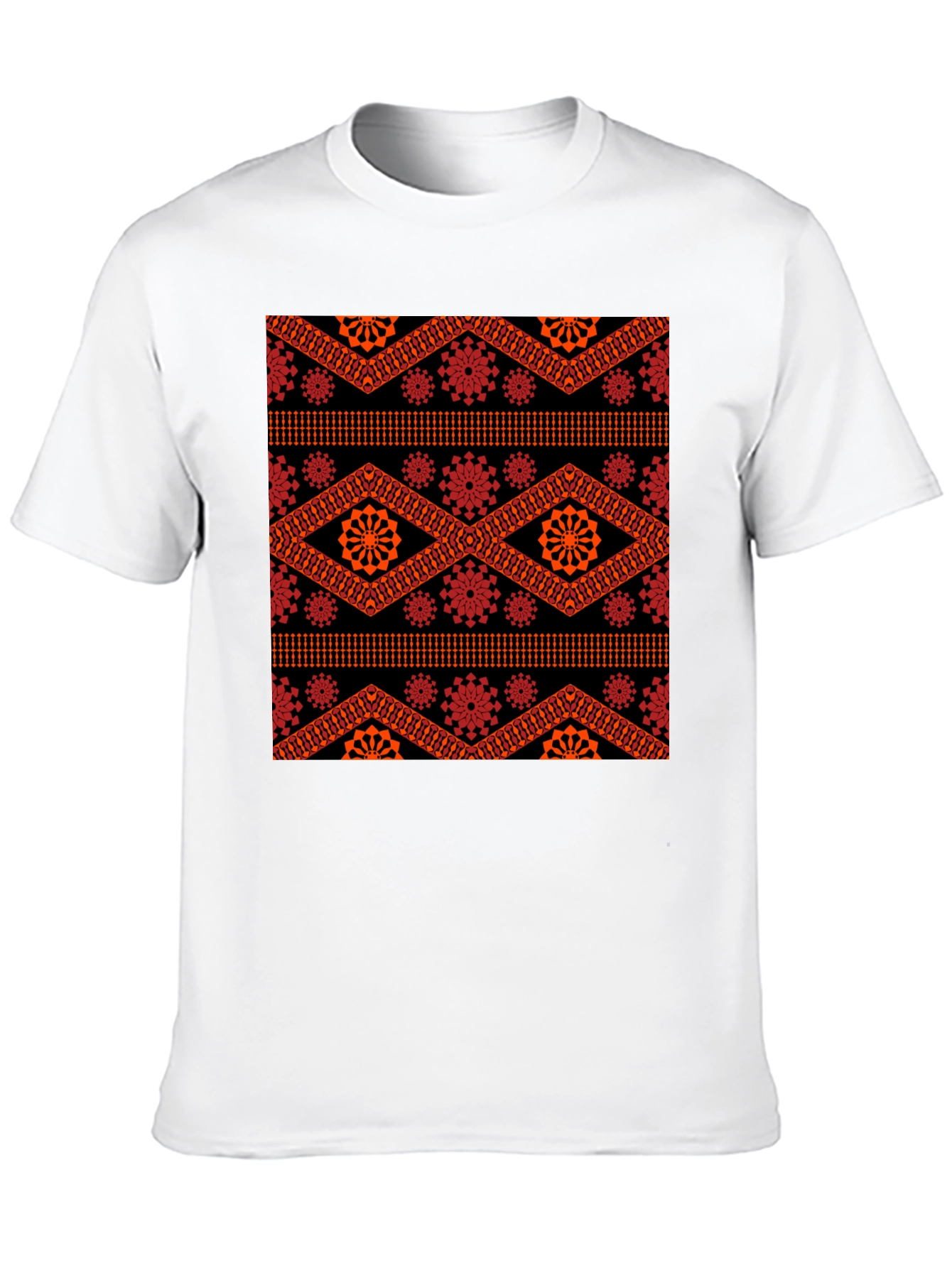 Patterned Black T-Shirt