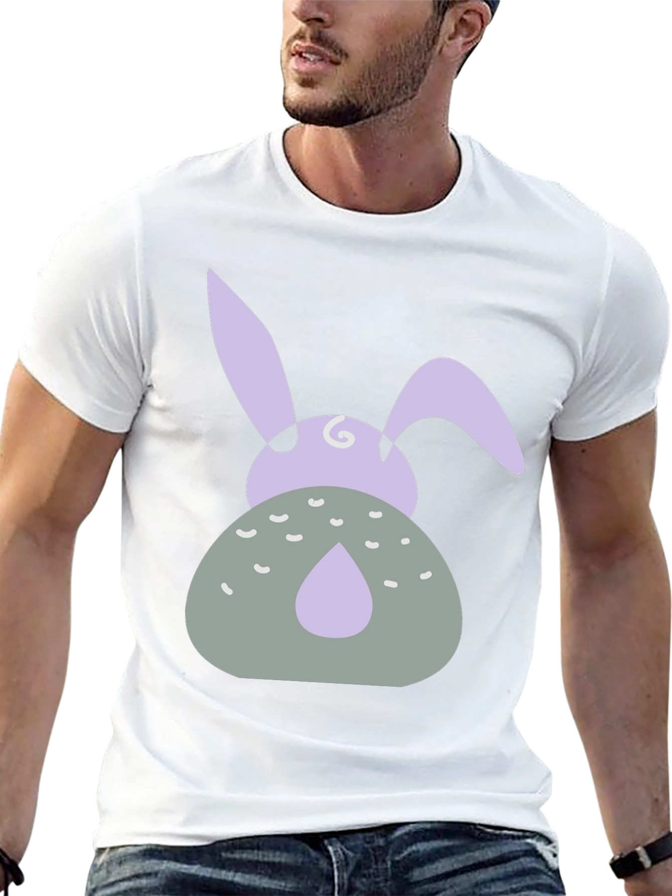 Easter Bunny Graphic Tee - Black
