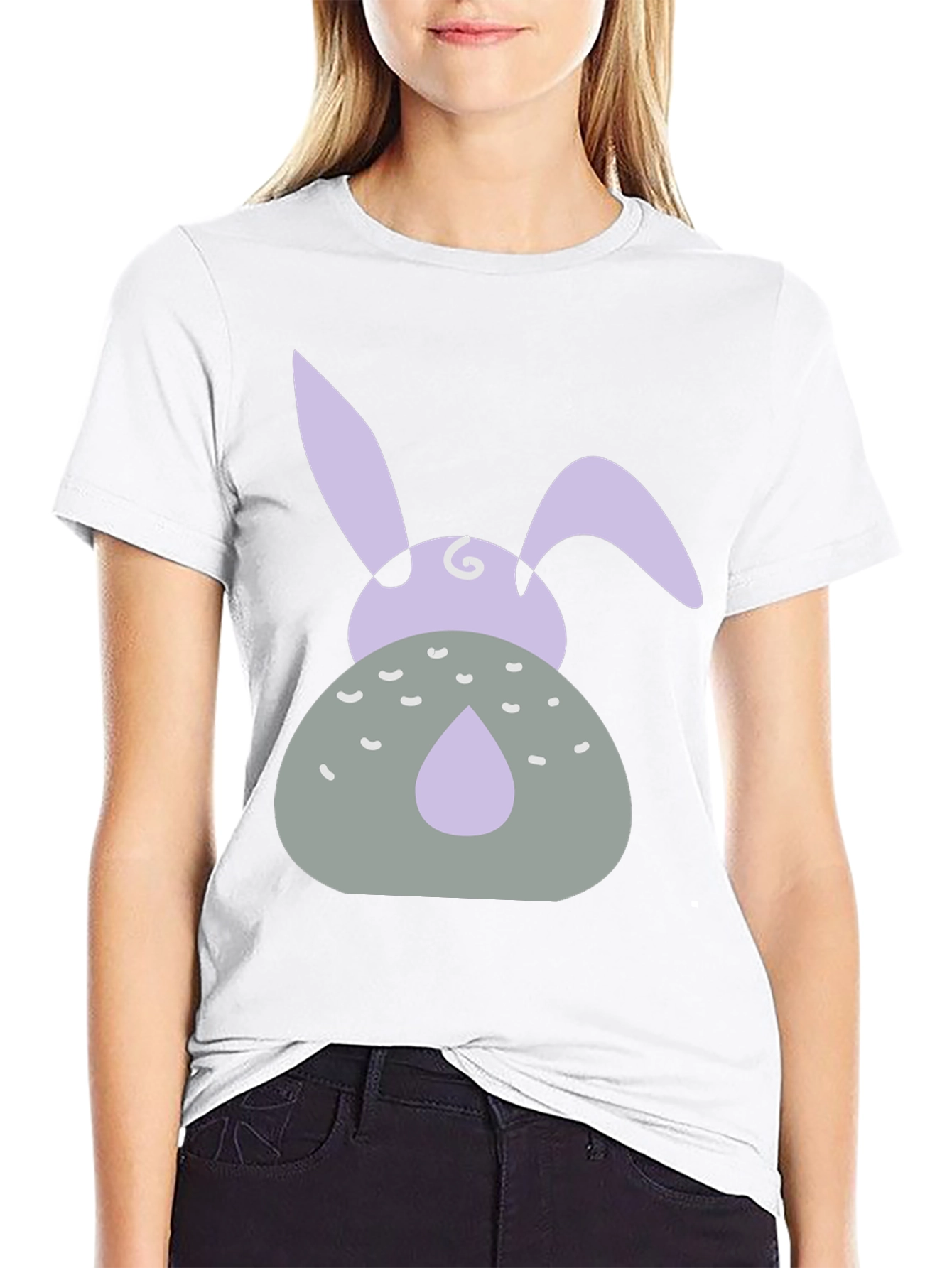 Easter Bunny Graphic Tee - Black