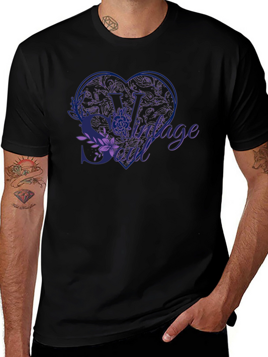 Vintage Soul Graphic Tee - Black