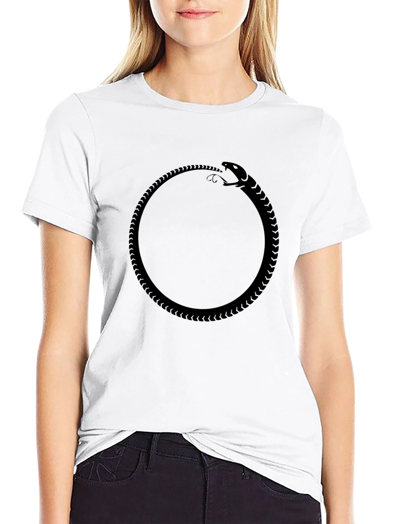Ouroboros Black T-Shirt - Timeless Symbol