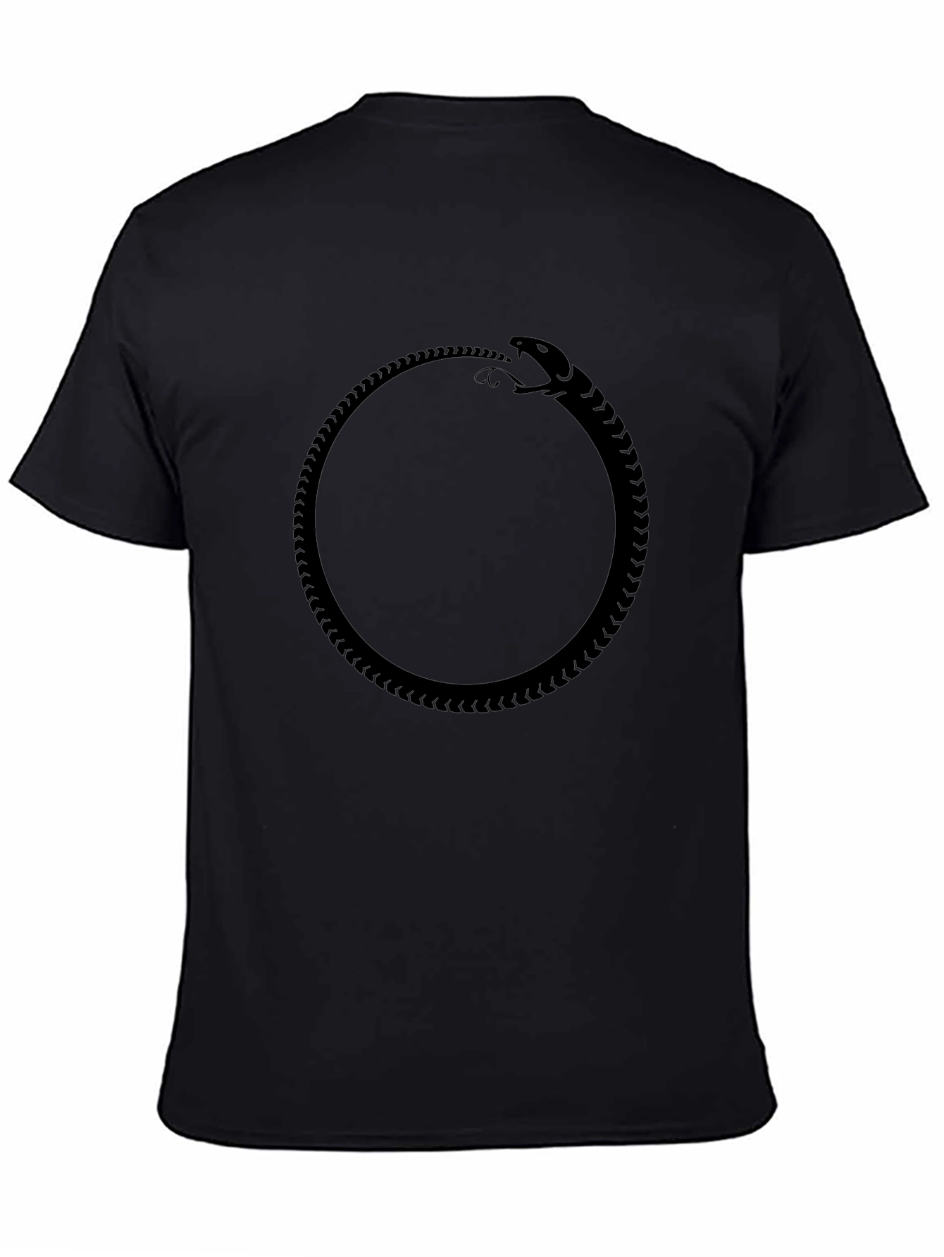 Ouroboros Black T-Shirt - Timeless Symbol