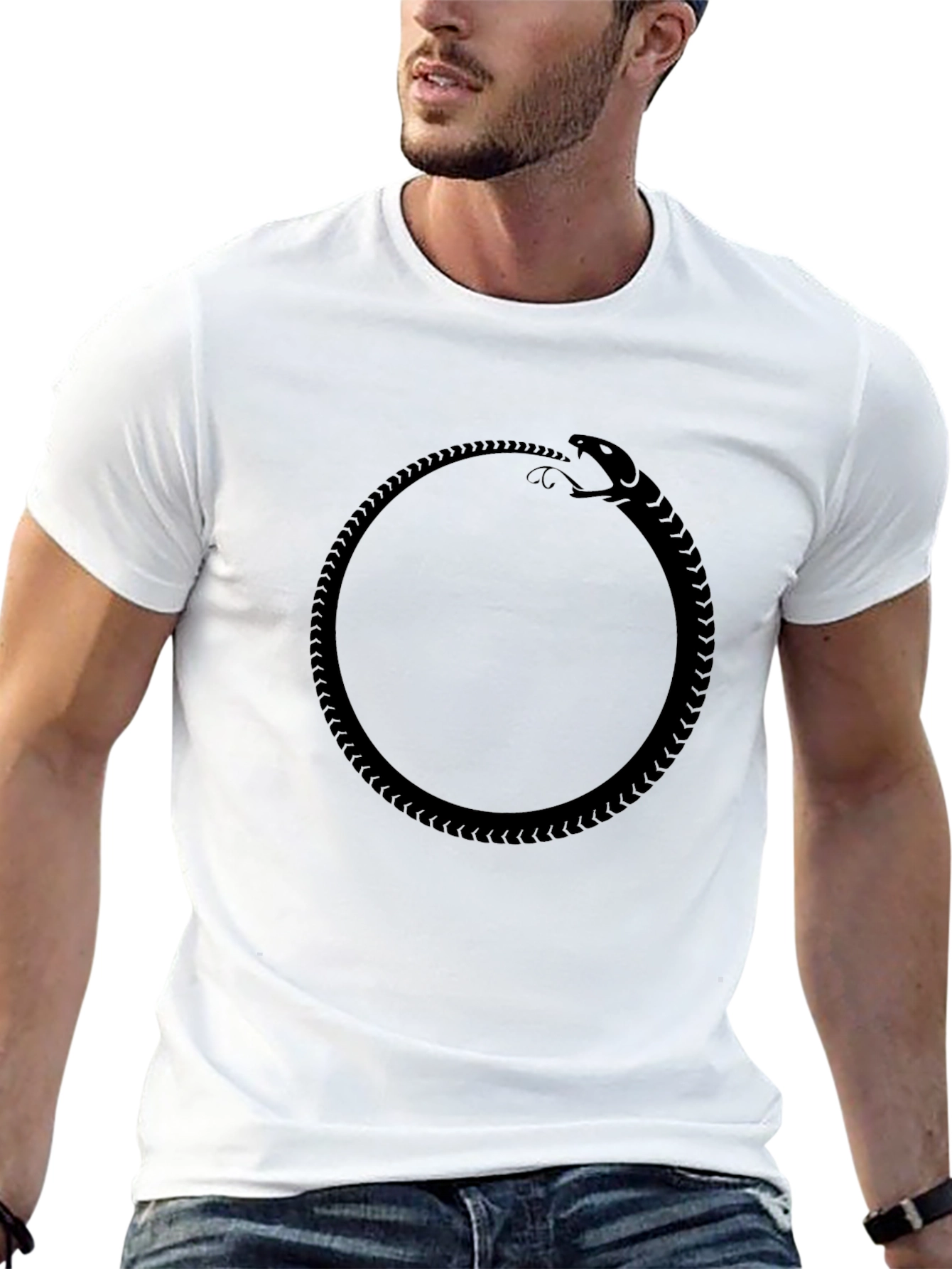 Ouroboros Black T-Shirt - Timeless Symbol