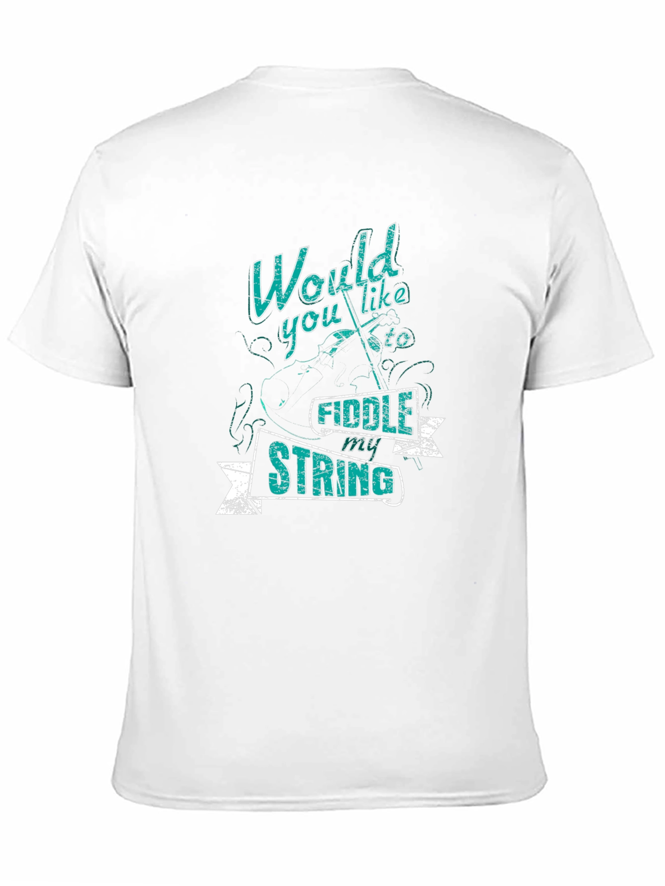 Fiddle My String Graphic Tee - Black Cotton T-Shirt