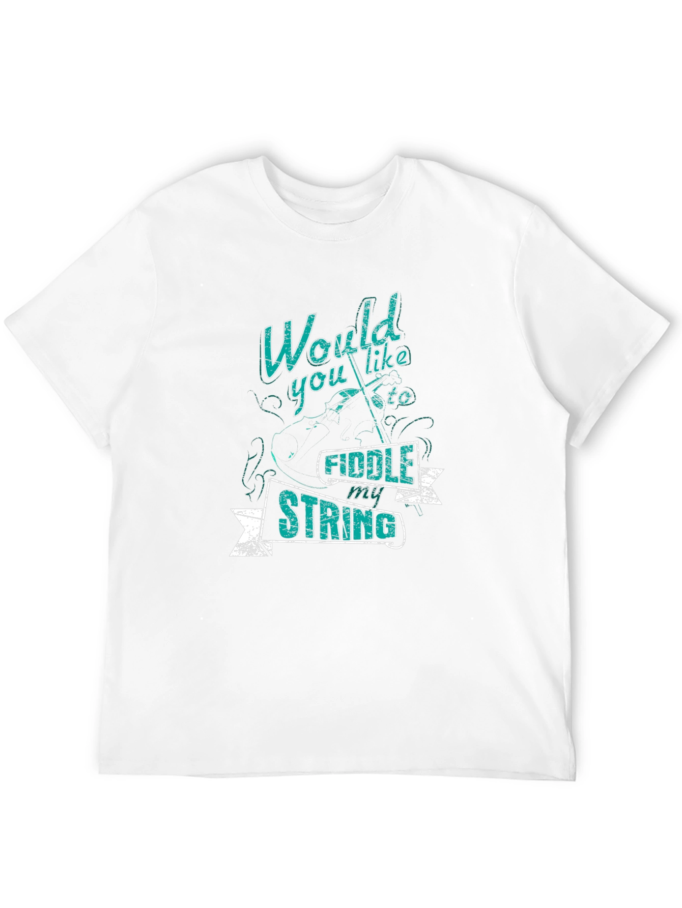 Fiddle My String Graphic Tee - Black Cotton T-Shirt