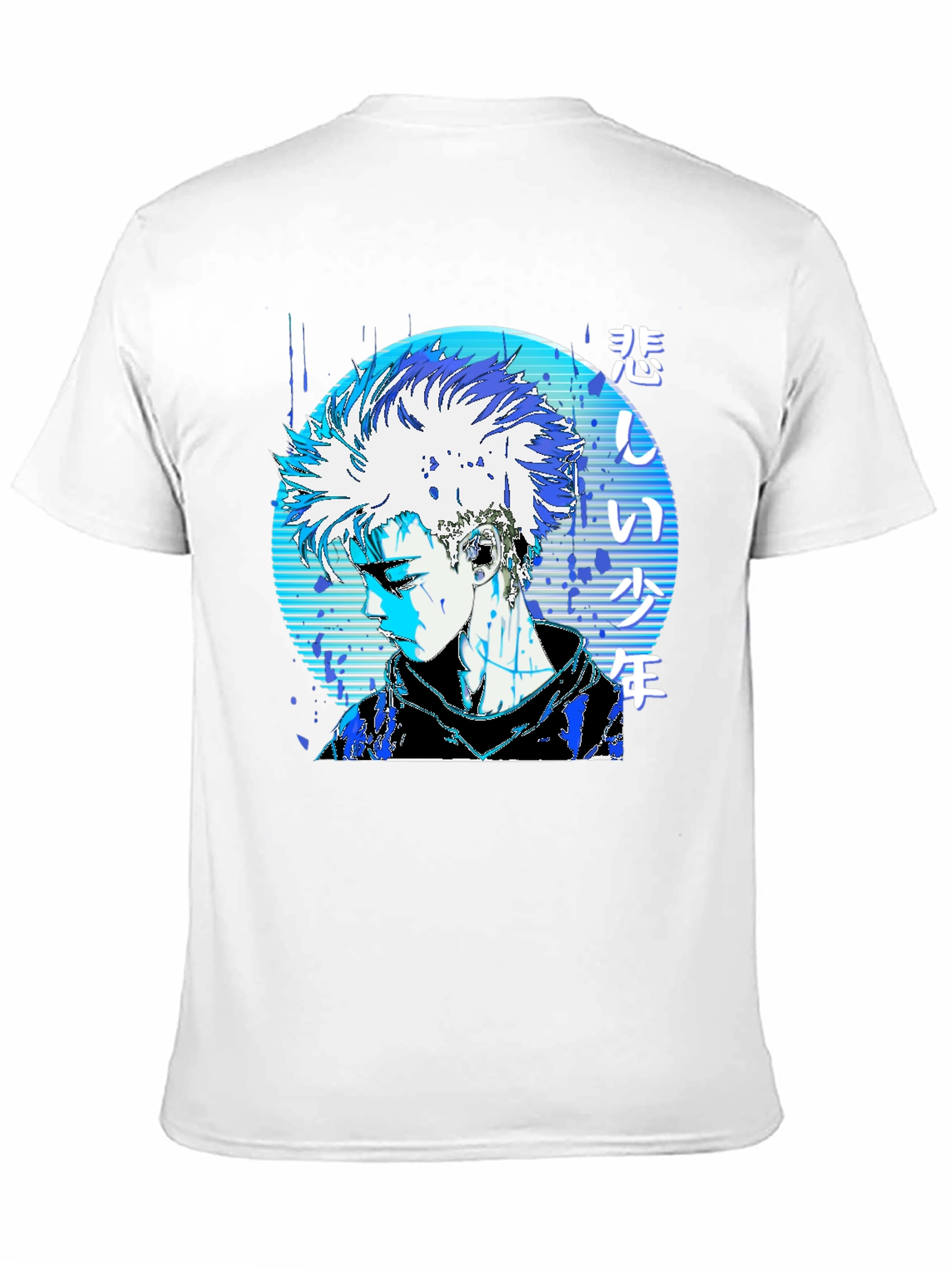 Anime Boy Graphic Black T-Shirt