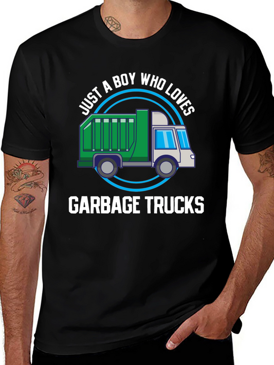 Boy Who Loves Garbage Trucks T-Shirt