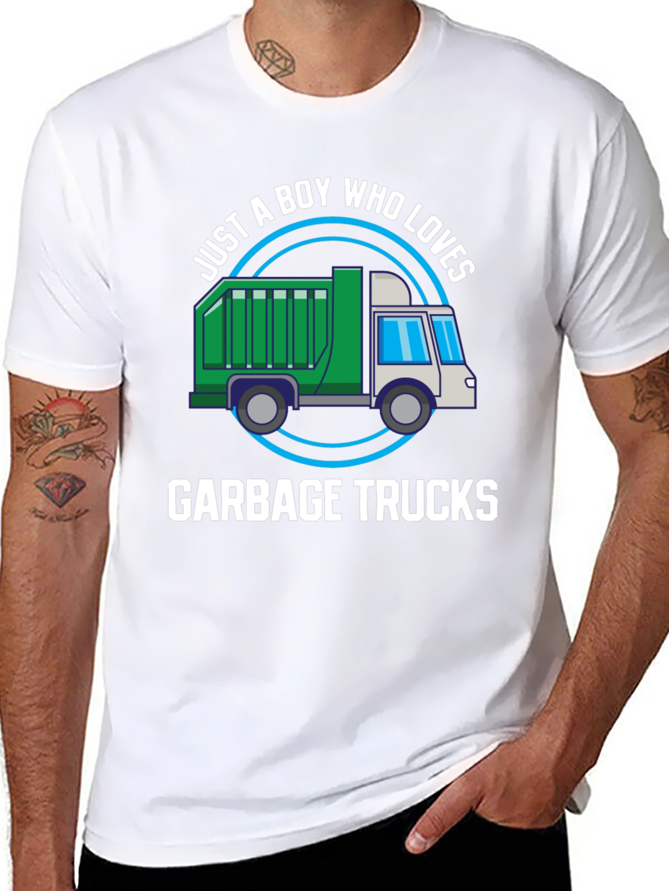 Boy Who Loves Garbage Trucks T-Shirt