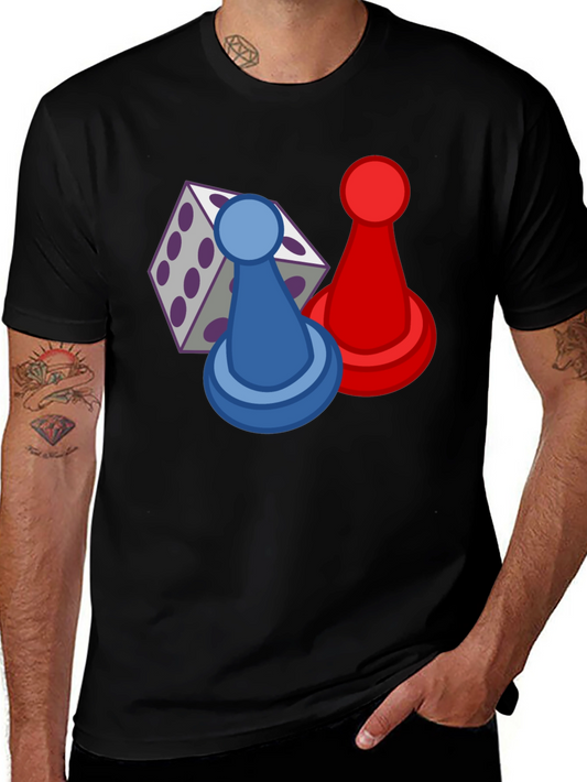 Board Game T-Shirt - Dice & Pawns