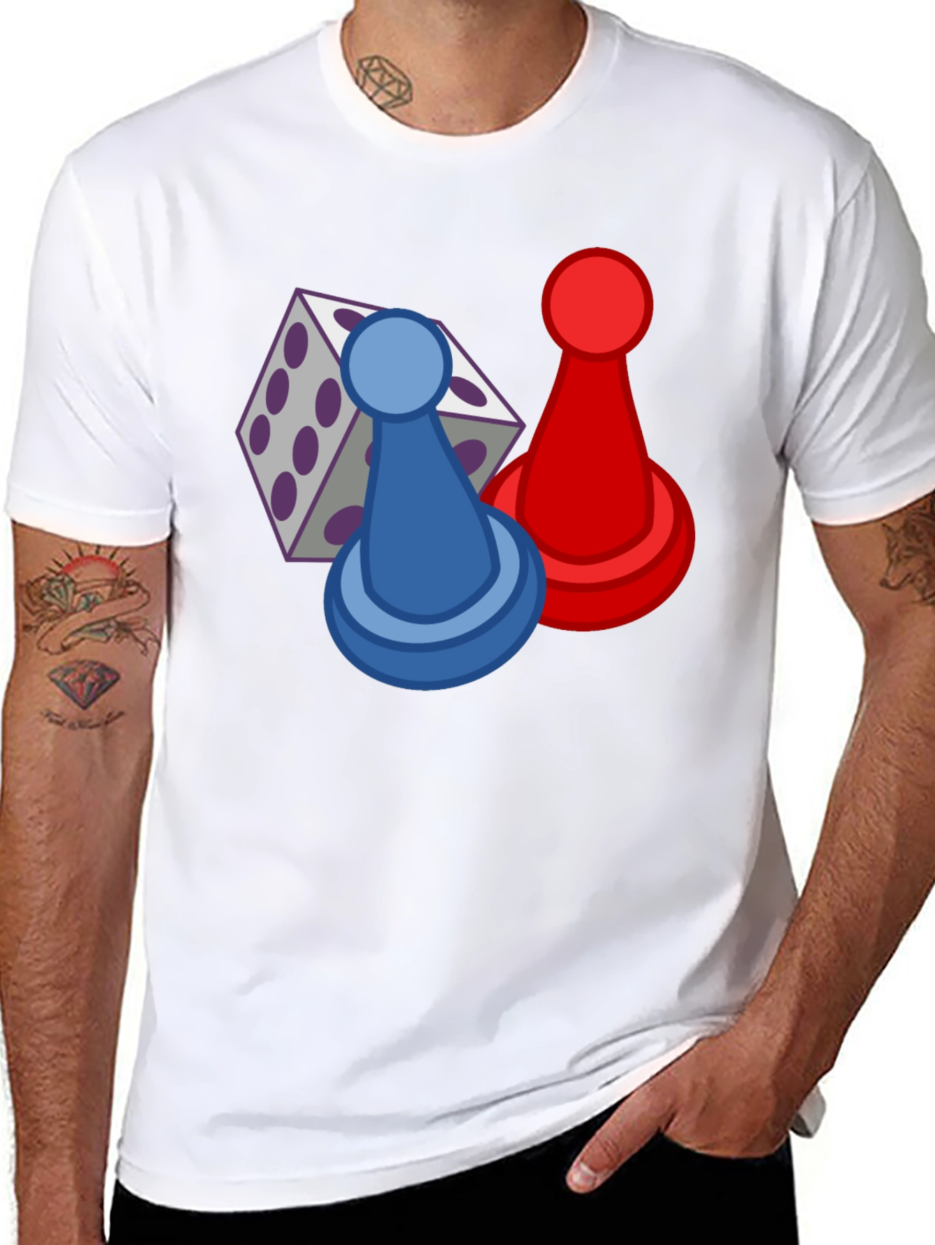 Board Game T-Shirt - Dice & Pawns