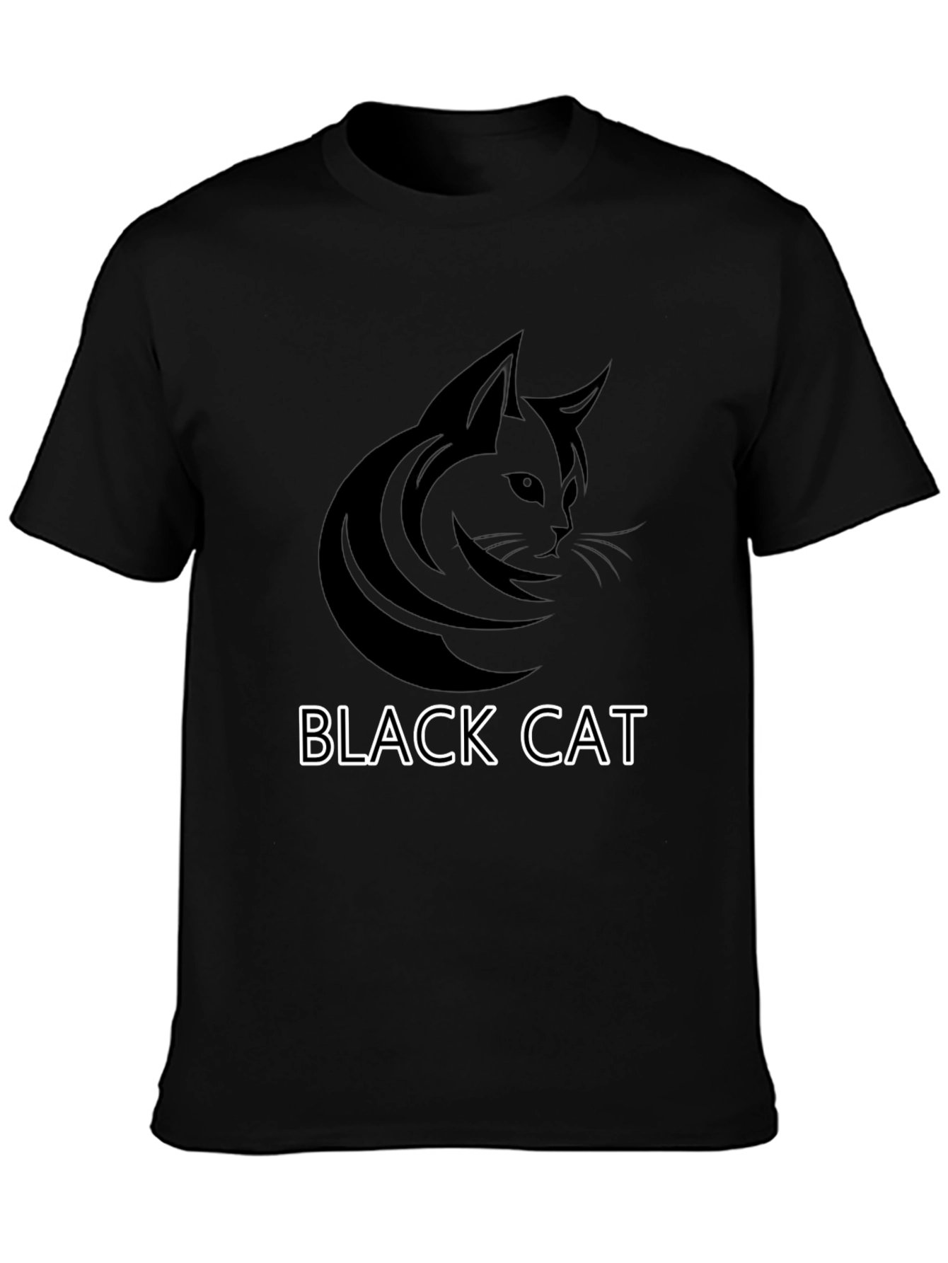 Black Cat Graphic Tee - Cool Cat Lover T-Shirt