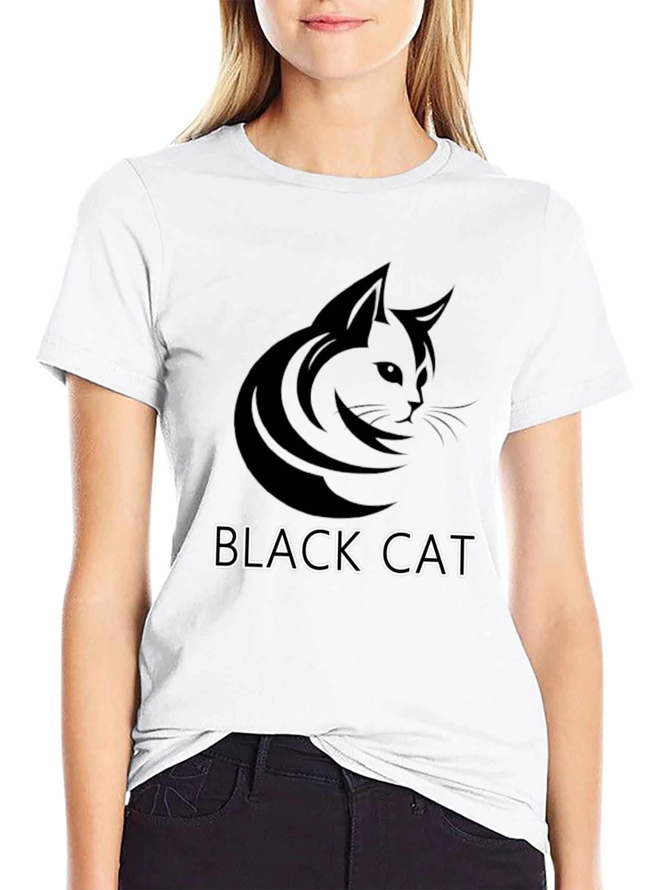 Black Cat Graphic Tee - Cool Cat Lover T-Shirt