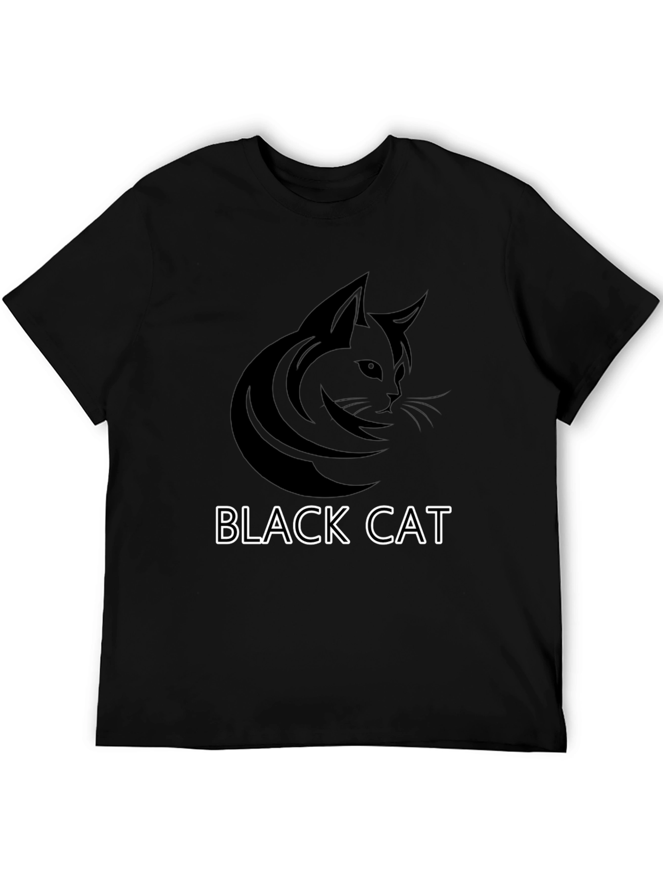 Black Cat Graphic Tee - Cool Cat Lover T-Shirt