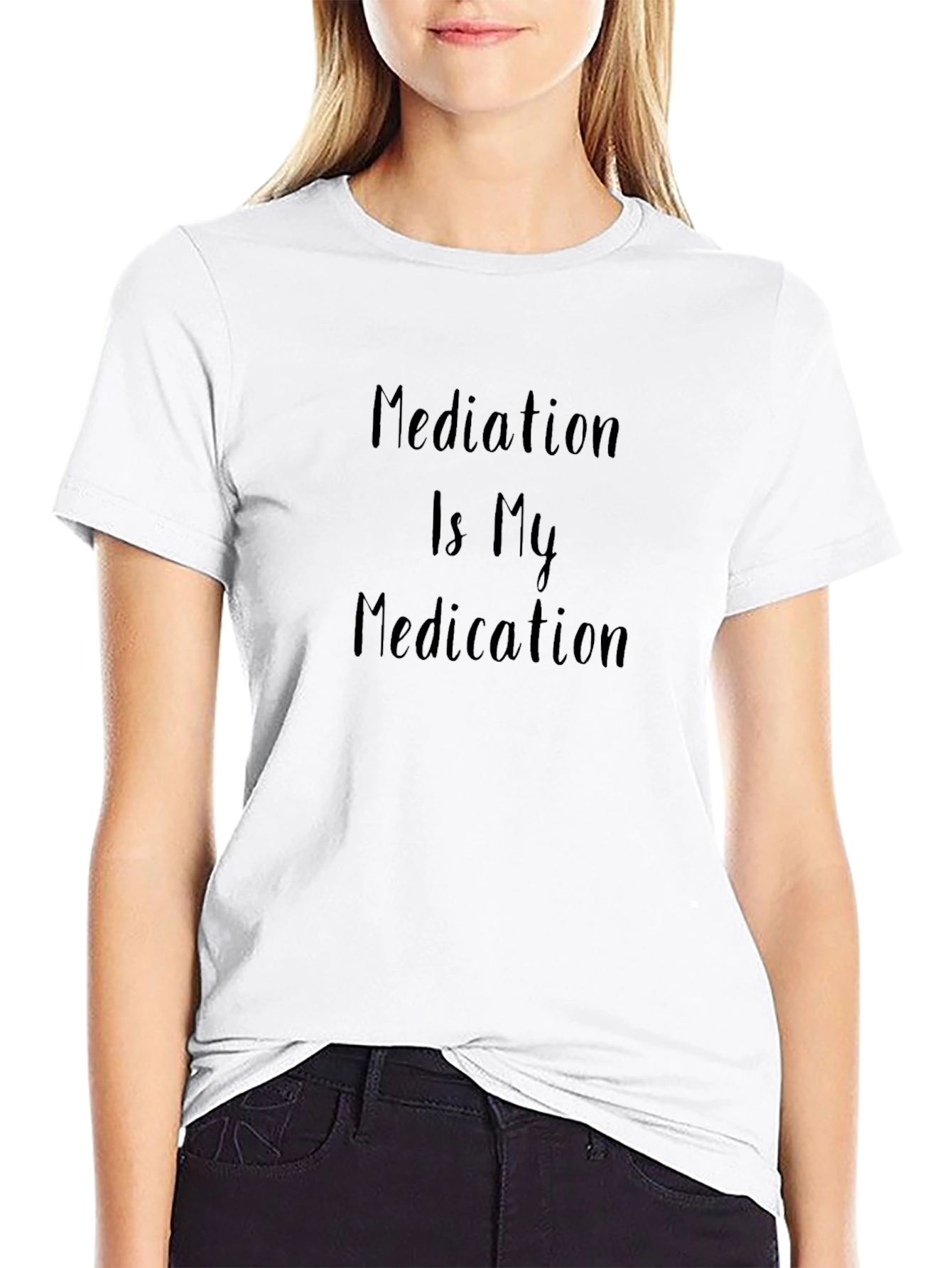 Mediation Is My Medication Black T-Shirt