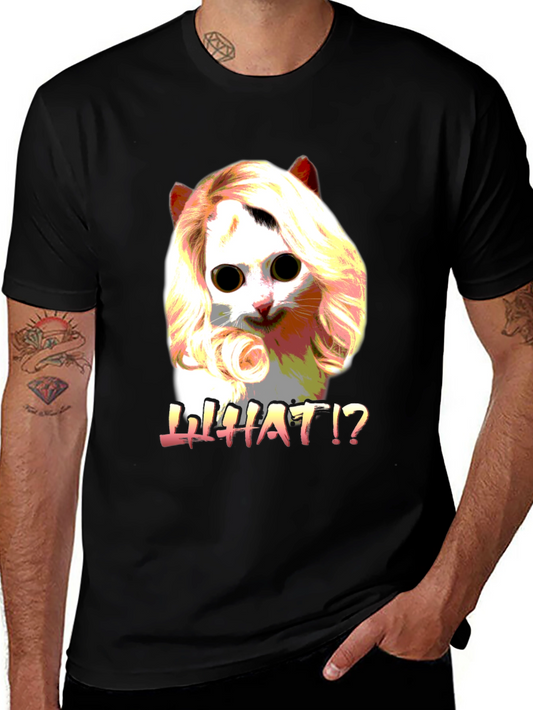 Funny Cat WHAT!? Graphic T-Shirt