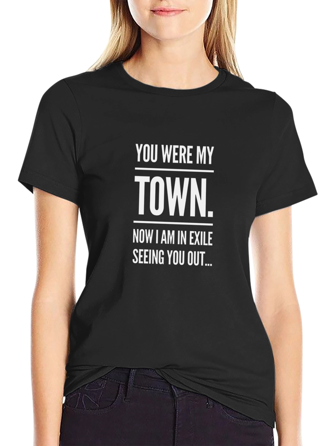 You Were My Town Graphic Tee - Black