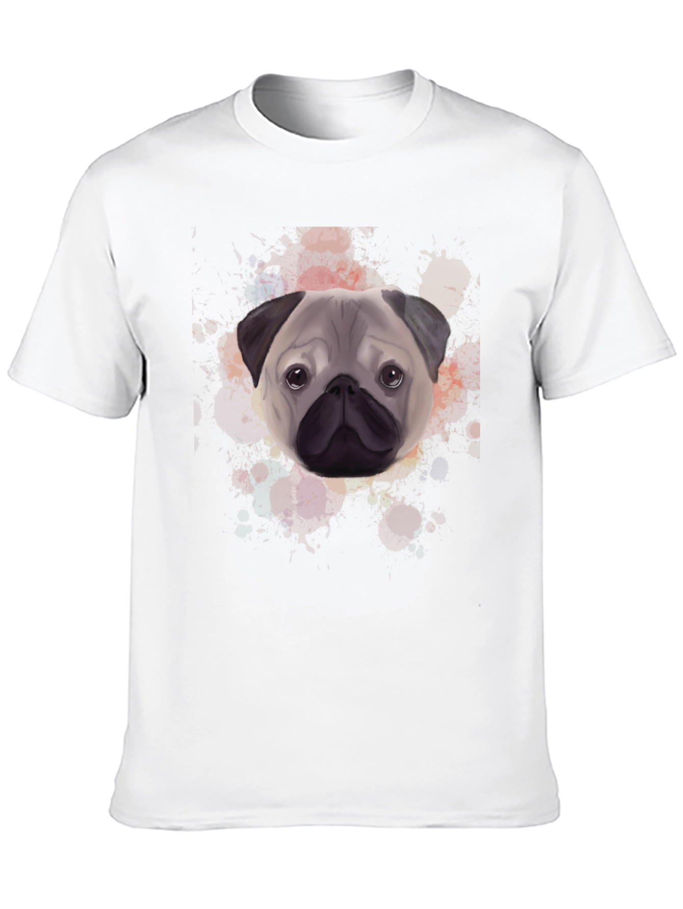 Pug Portrait Graphic T-Shirt - Stylish Dog Tee
