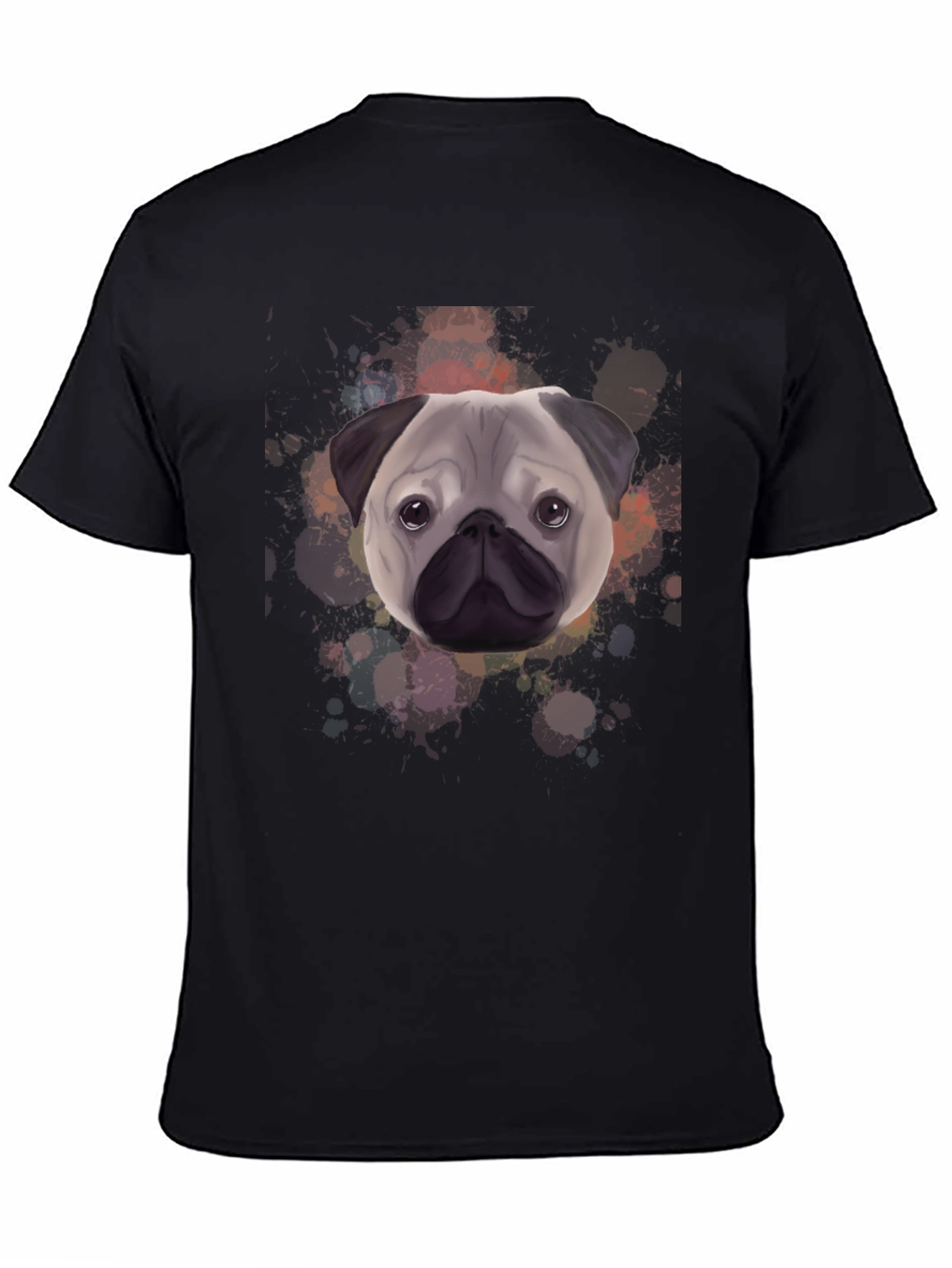 Pug Portrait Graphic T-Shirt - Stylish Dog Tee