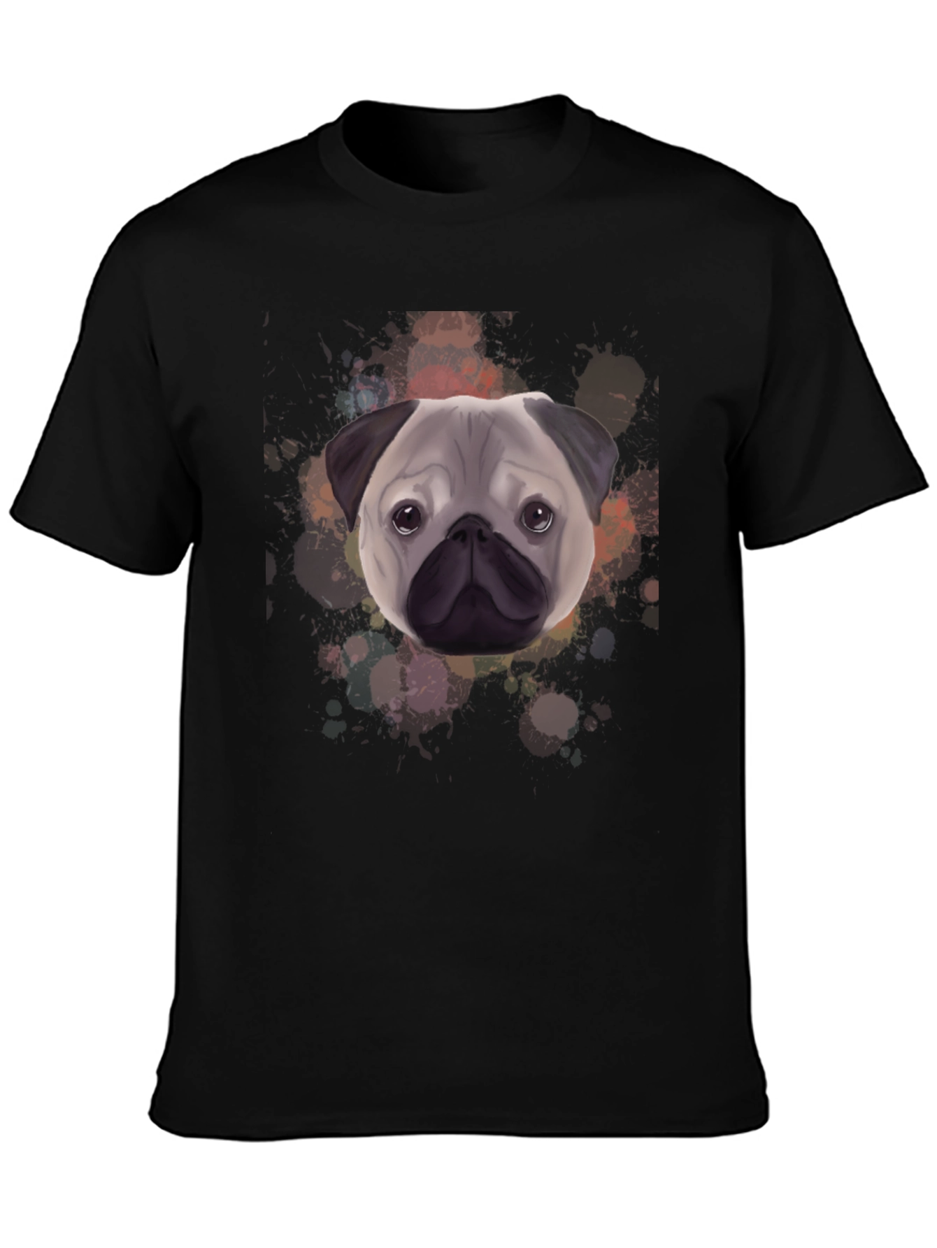 Pug Portrait Graphic T-Shirt - Stylish Dog Tee