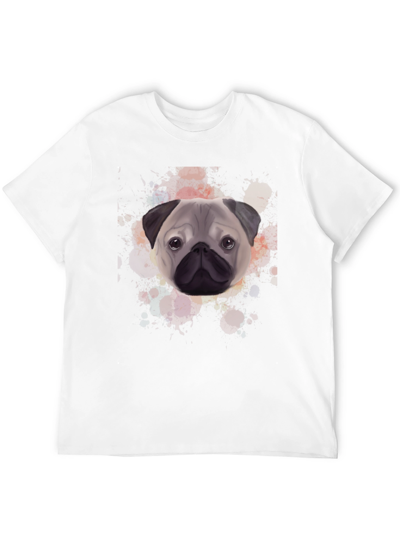 Pug Portrait Graphic T-Shirt - Stylish Dog Tee