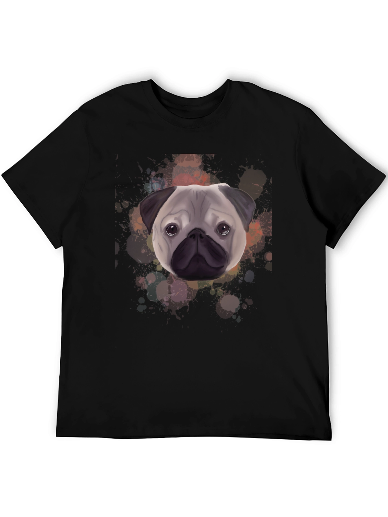 Pug Portrait Graphic T-Shirt - Stylish Dog Tee