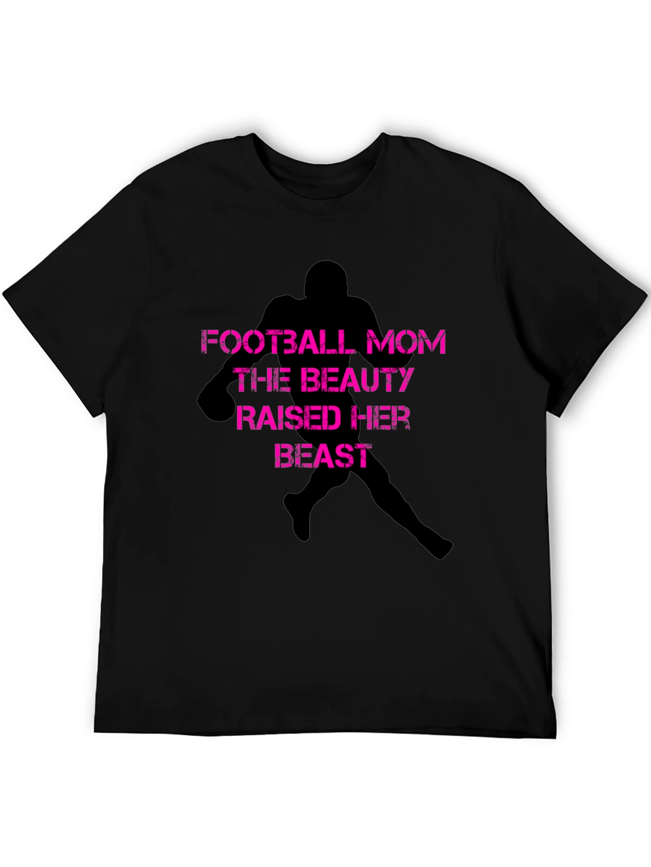 Football Mom Graphic T-Shirt - Beauty Raised Her Beast