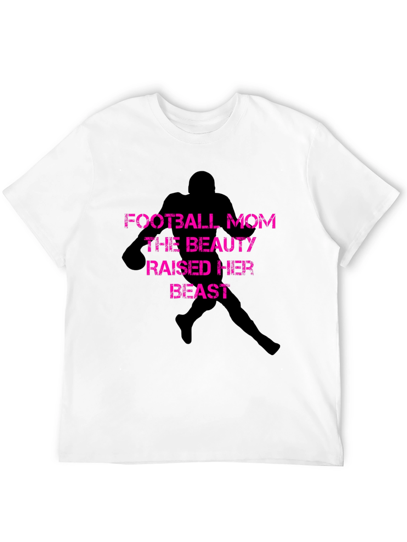 Football Mom Graphic T-Shirt - Beauty Raised Her Beast