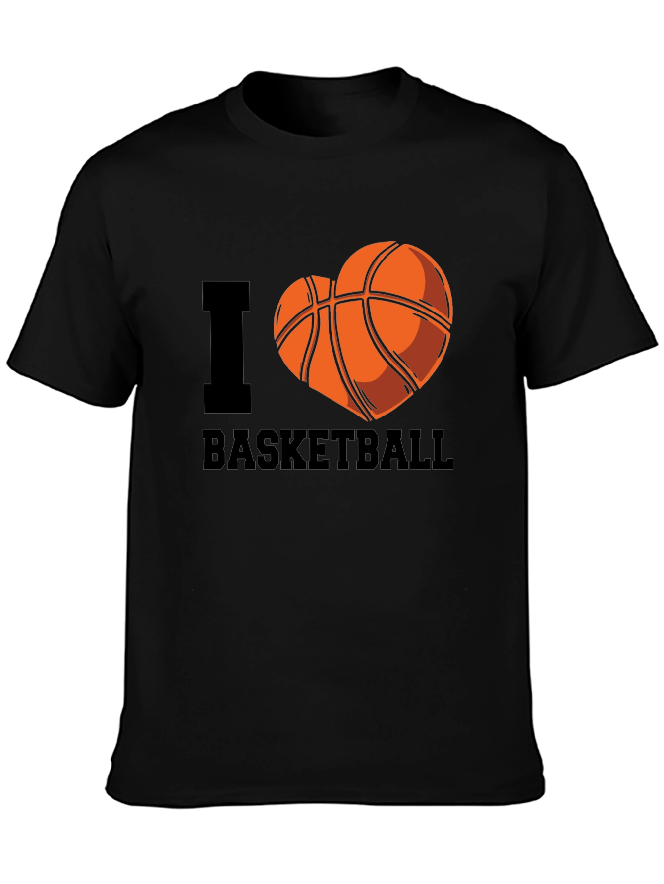 I Heart Basketball Black T-Shirt
