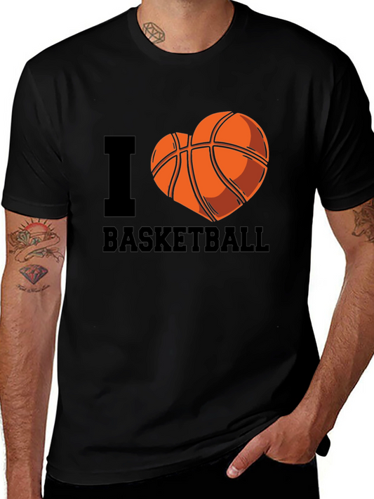 I Heart Basketball Black T-Shirt
