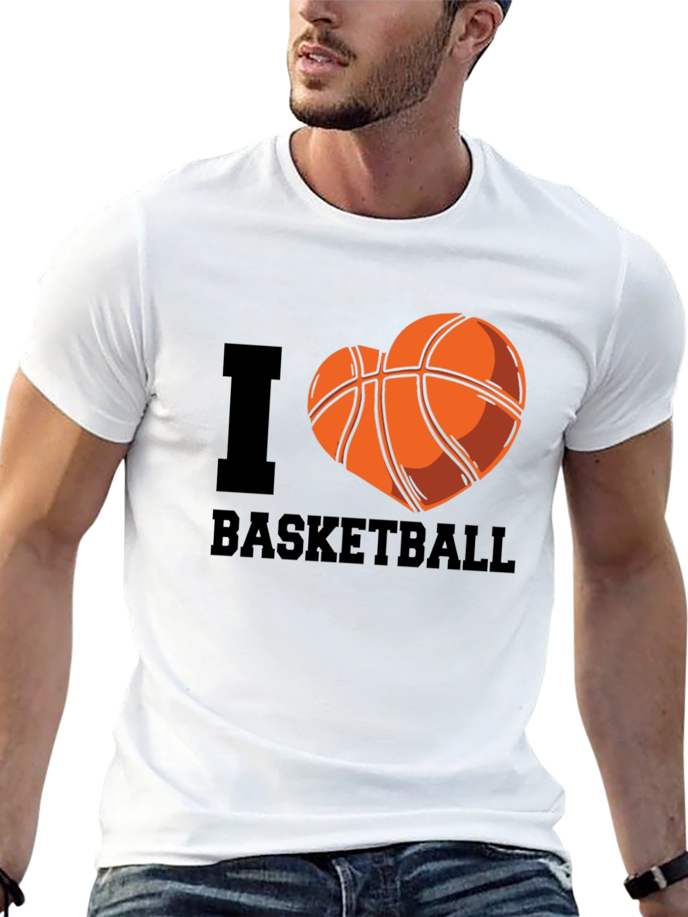 I Heart Basketball Black T-Shirt