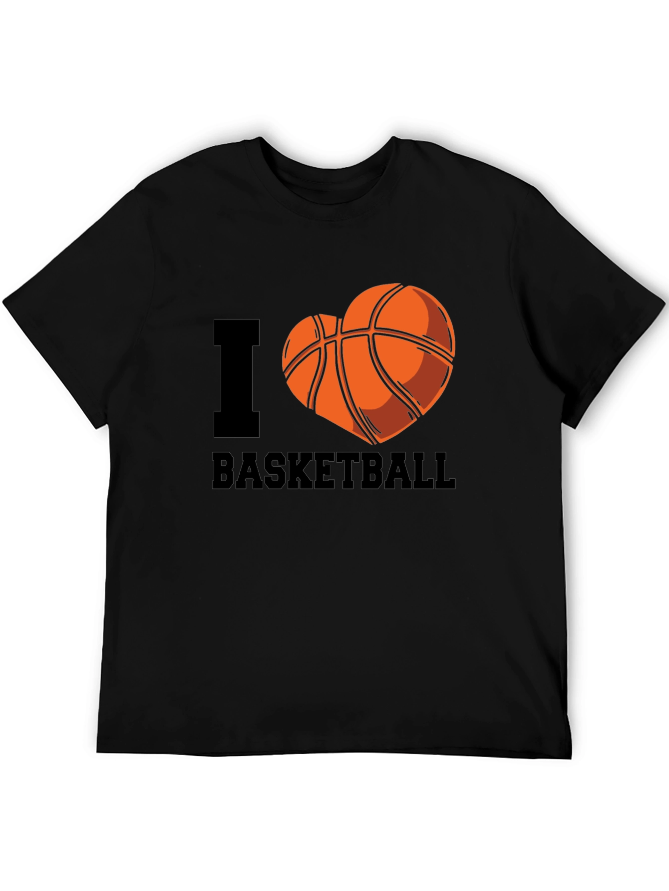 I Heart Basketball Black T-Shirt
