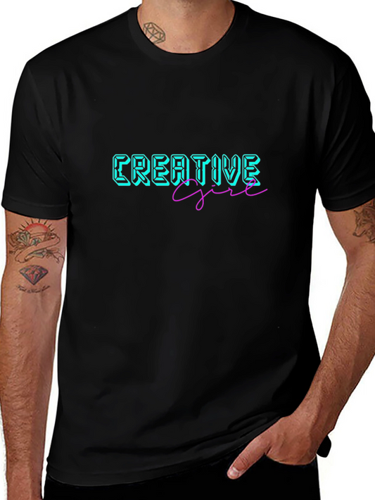 Creative Girl Black Graphic Tee