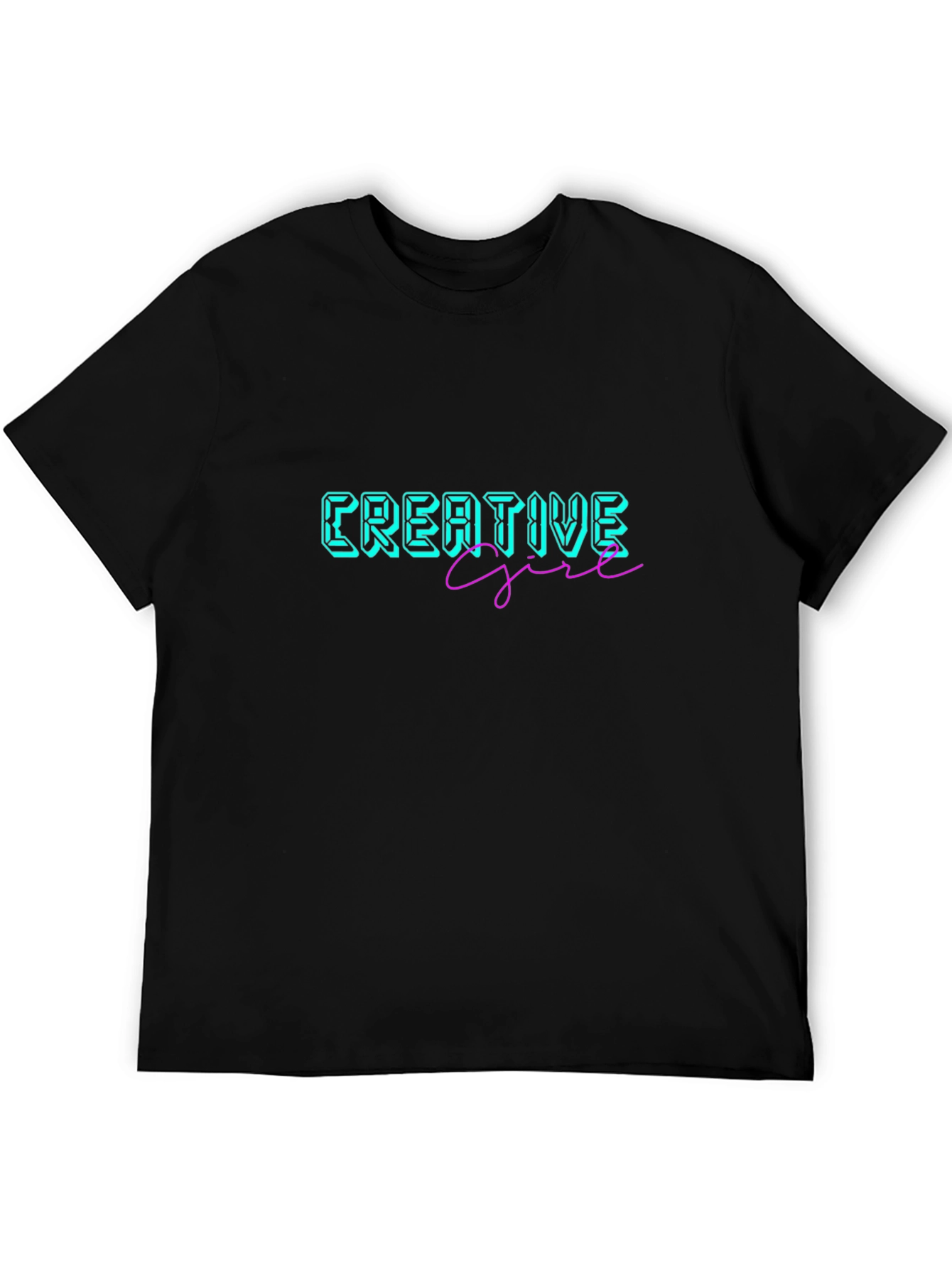 Creative Girl Black Graphic Tee
