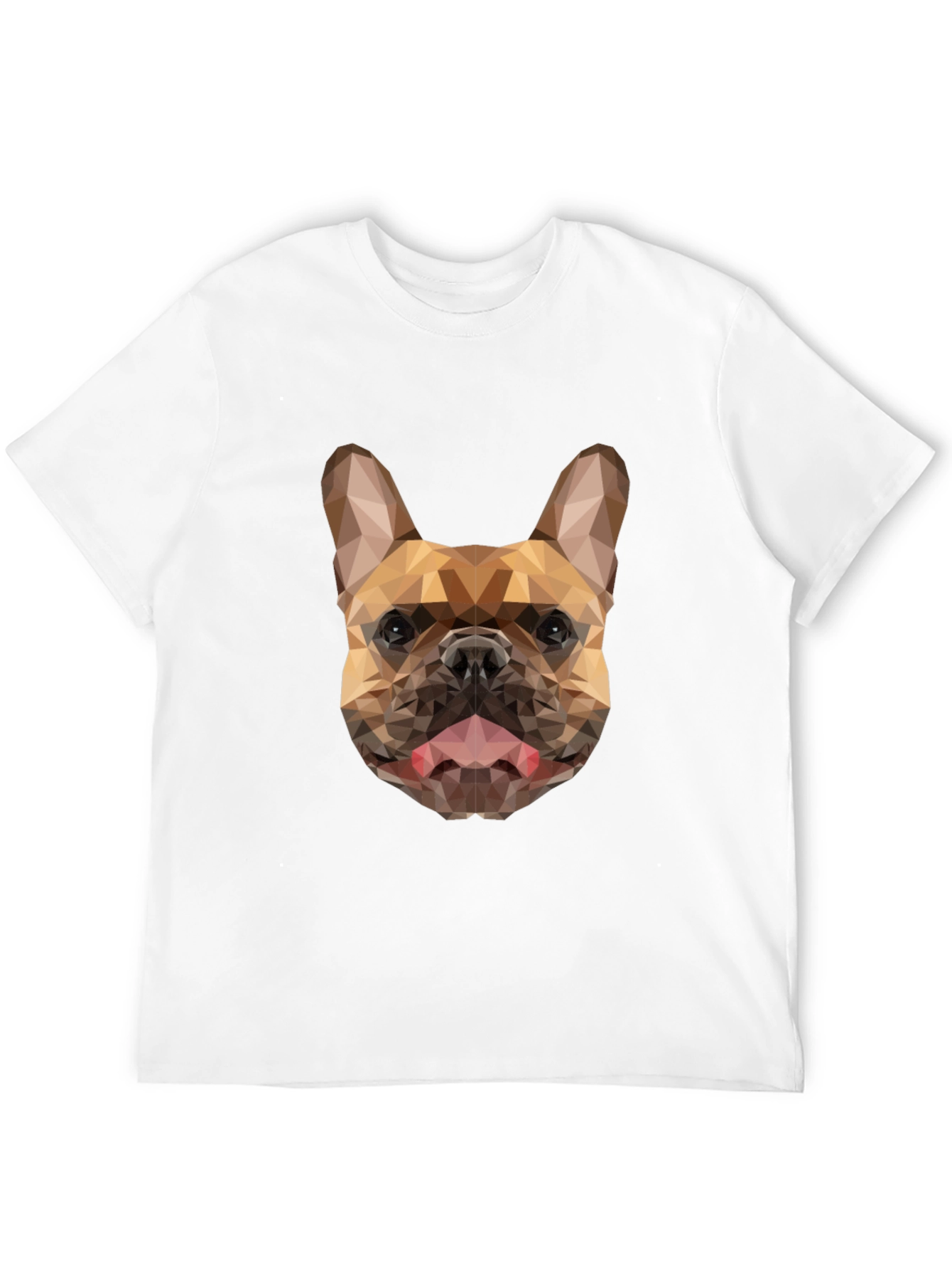 Geometric French Bulldog Graphic Black Tee