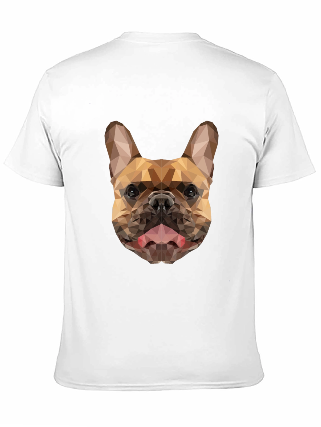 Geometric French Bulldog Graphic Black Tee
